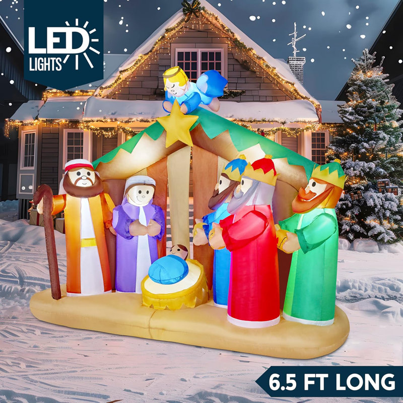 Shops 6.5 ft LED Nativity Scene Inflatable